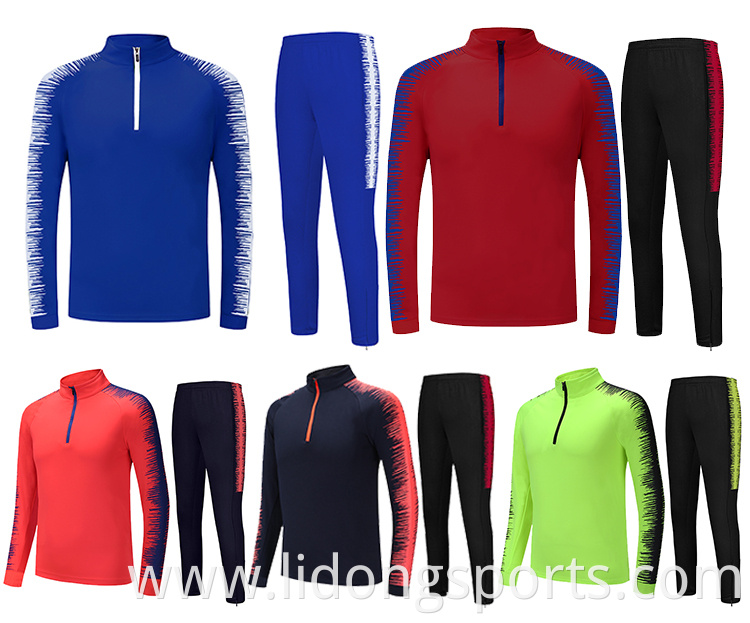 Oem Customize Unisex Jogging Sportshirt High Quality Tracksuit Set Half Zipper Sportswear